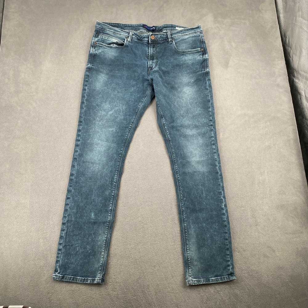 Pepe Jeans London Gymdigo Soho Fisher Slim Fit Acid Wash Blue Jeans 38x33